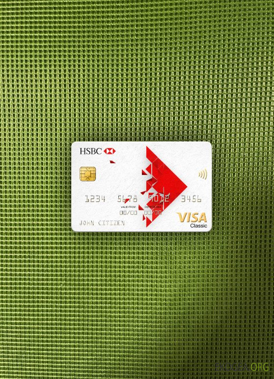 Singapour HSBC Bank visa carte classique photolook , avant